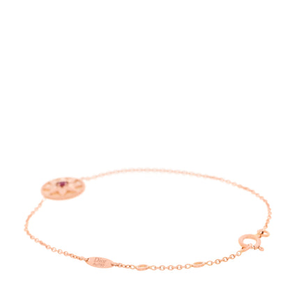Christian Dior 18K Rose Gold Ruby Mother of Pearl Rose Des Vents Bracelet 2 of 4