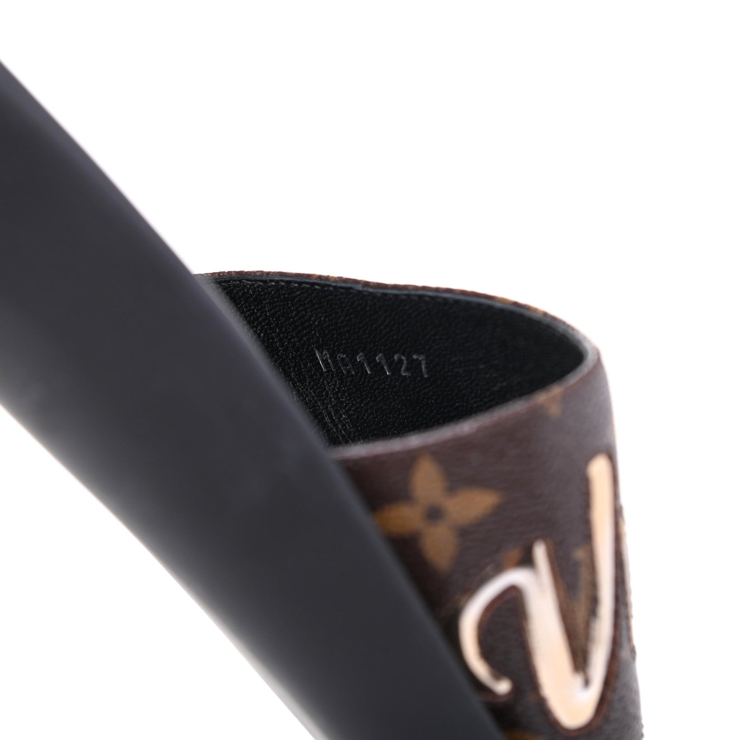 Louis Vuitton Metallic Calfskin Monogram Logo Sunbath Slide Sandals 37 8 of 8