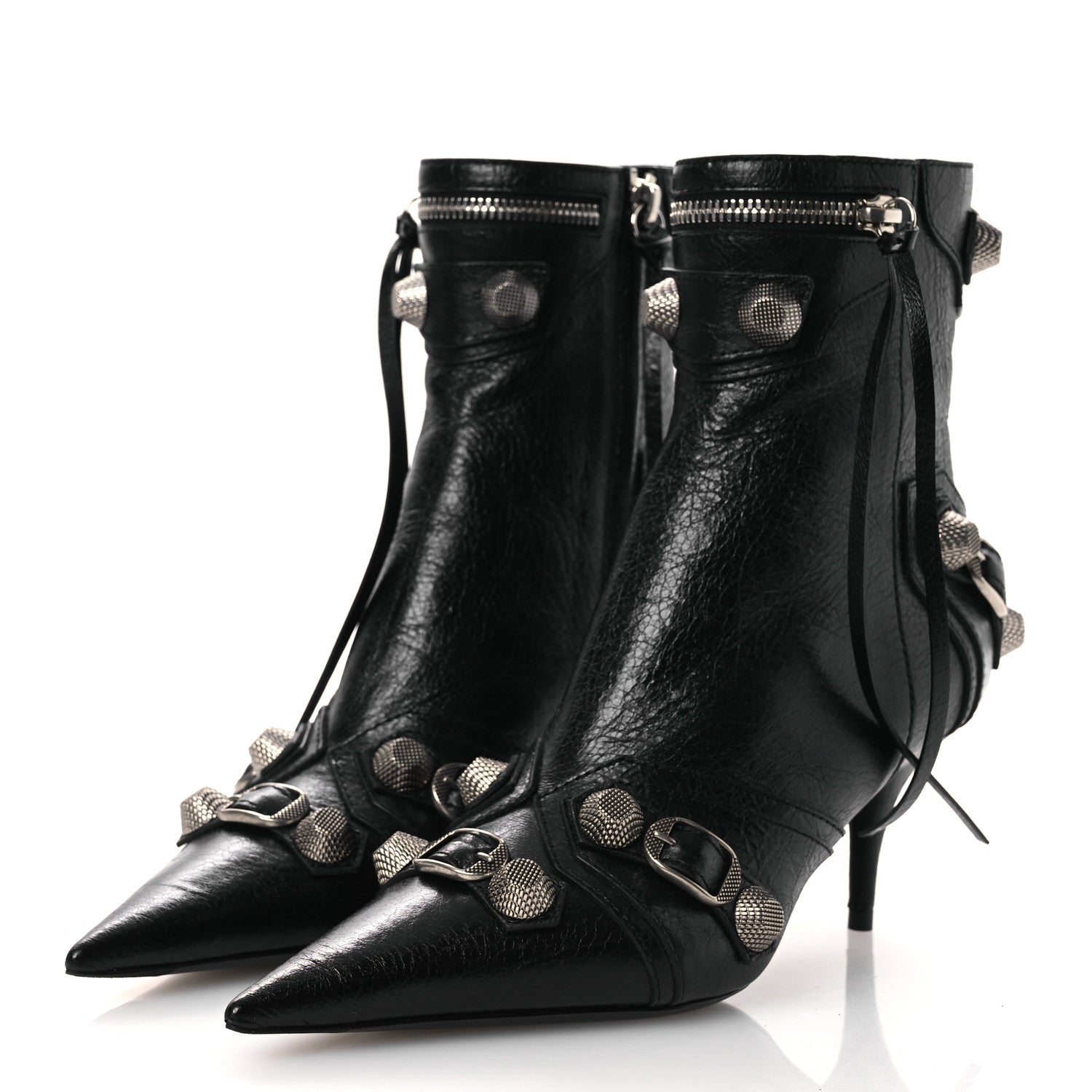 Balenciaga Agneau Arena Cagole 70mm Ankle Boots 36 Black 4 of 10