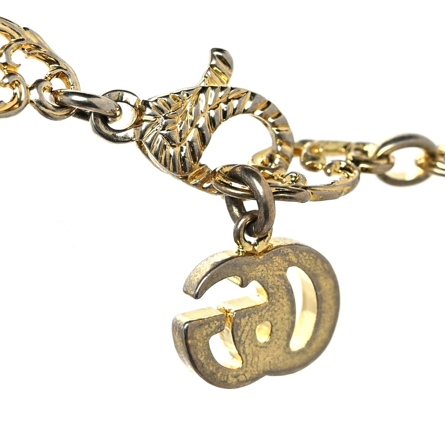 Metal Enamel Roaring Tiger Pendant Necklace Gold