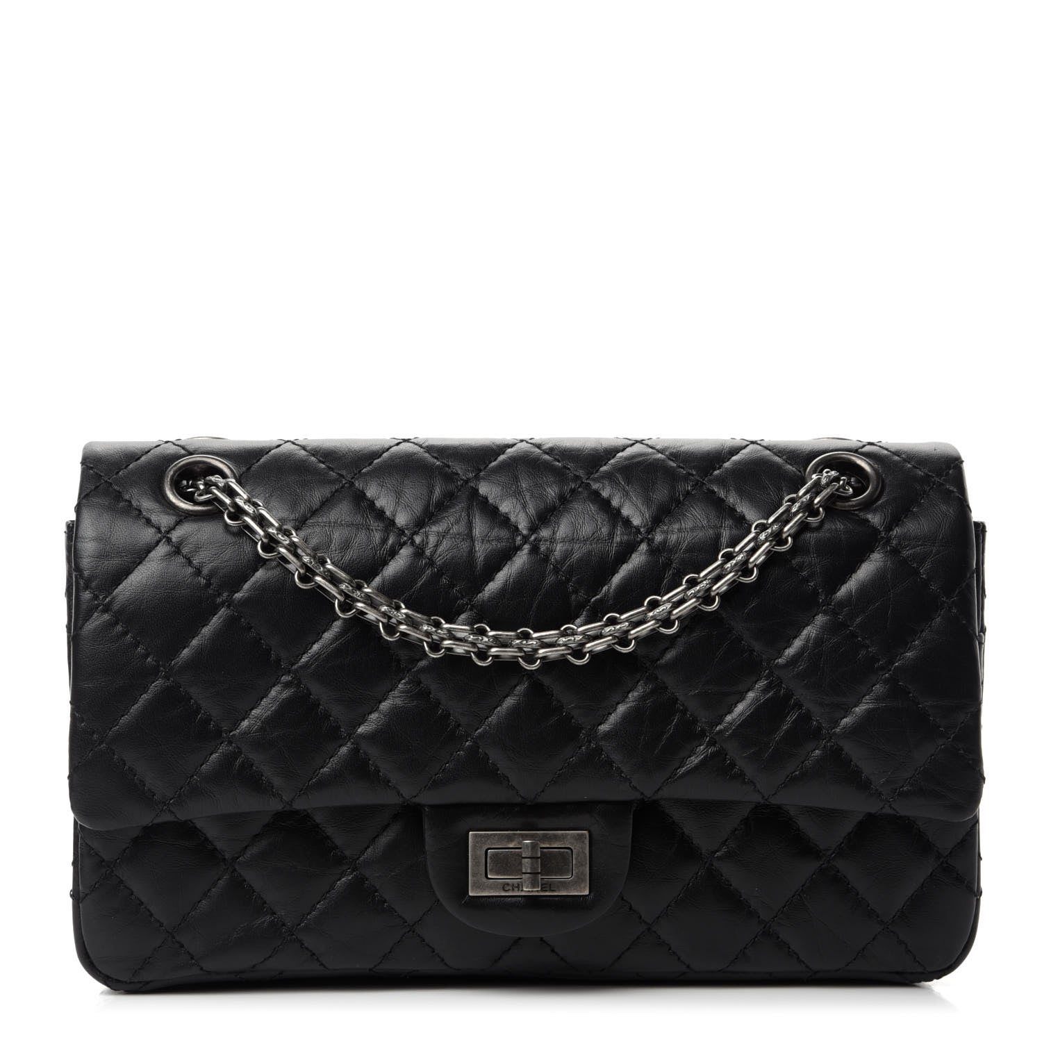 Chanel Aged Calfskin Quilted 2.55 Reissue 225 Flap Black 1 of 12