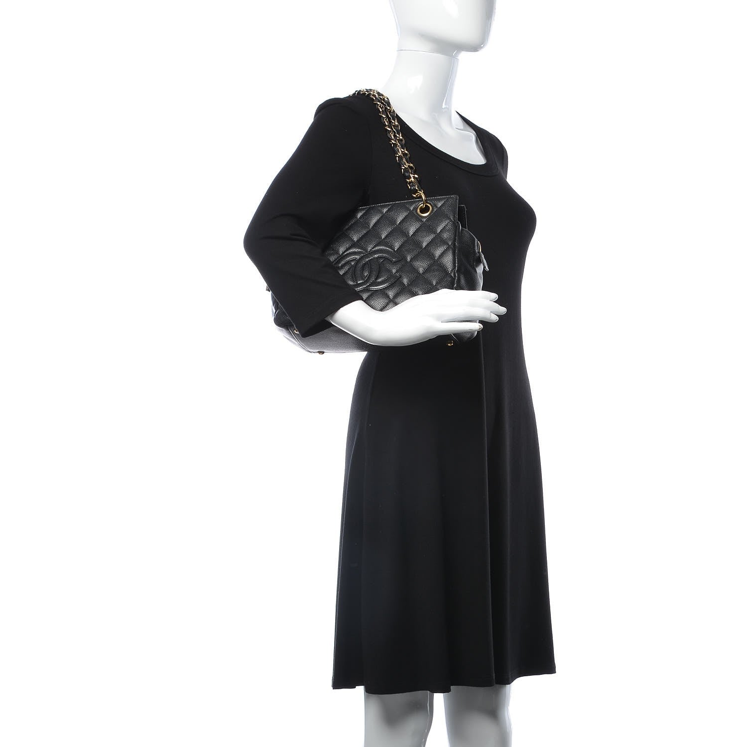 Chanel Caviar Quilted Petit Timeless Tote PTT Black 2 of 9