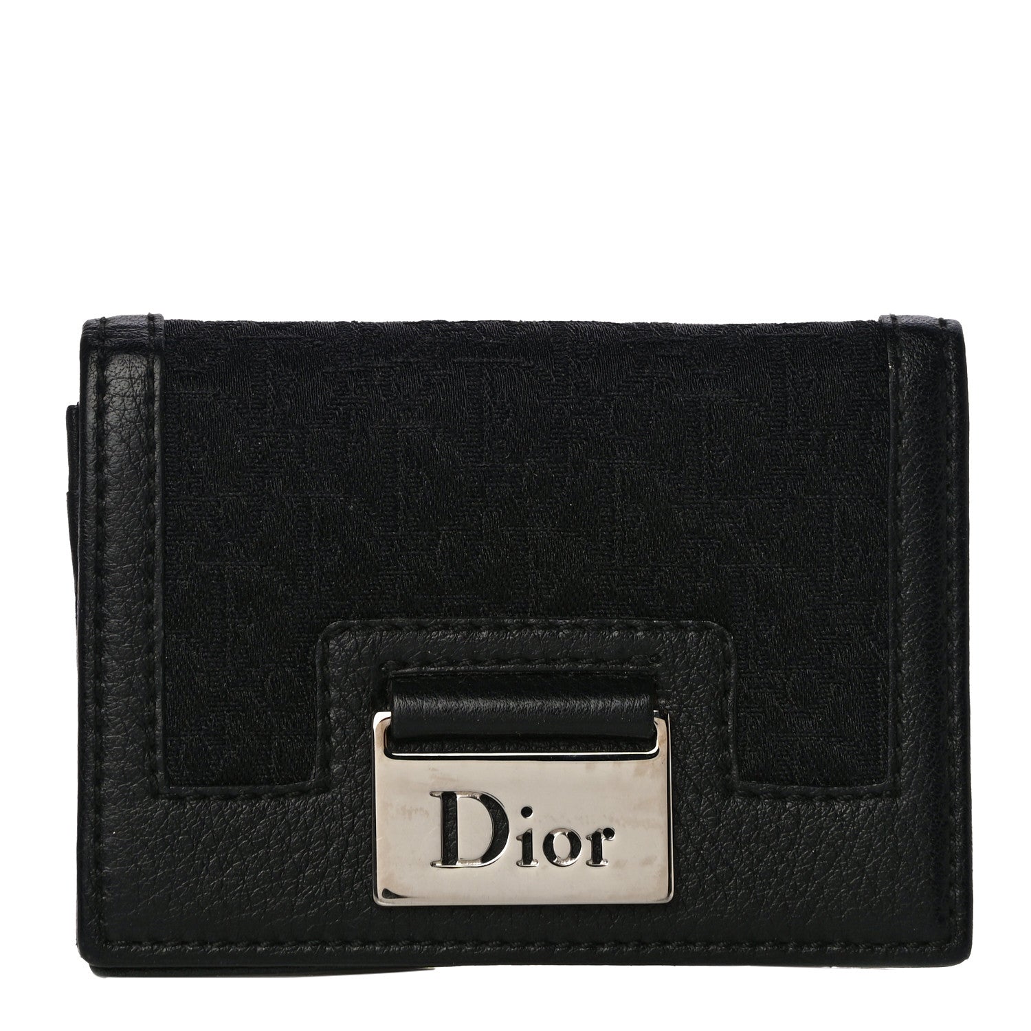 Christian Dior Monogram Card Holder Black 1 of 10