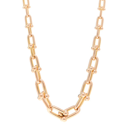 Tiffany 18K Rose Gold Hardwear Graduated Link Necklace 1 of 5