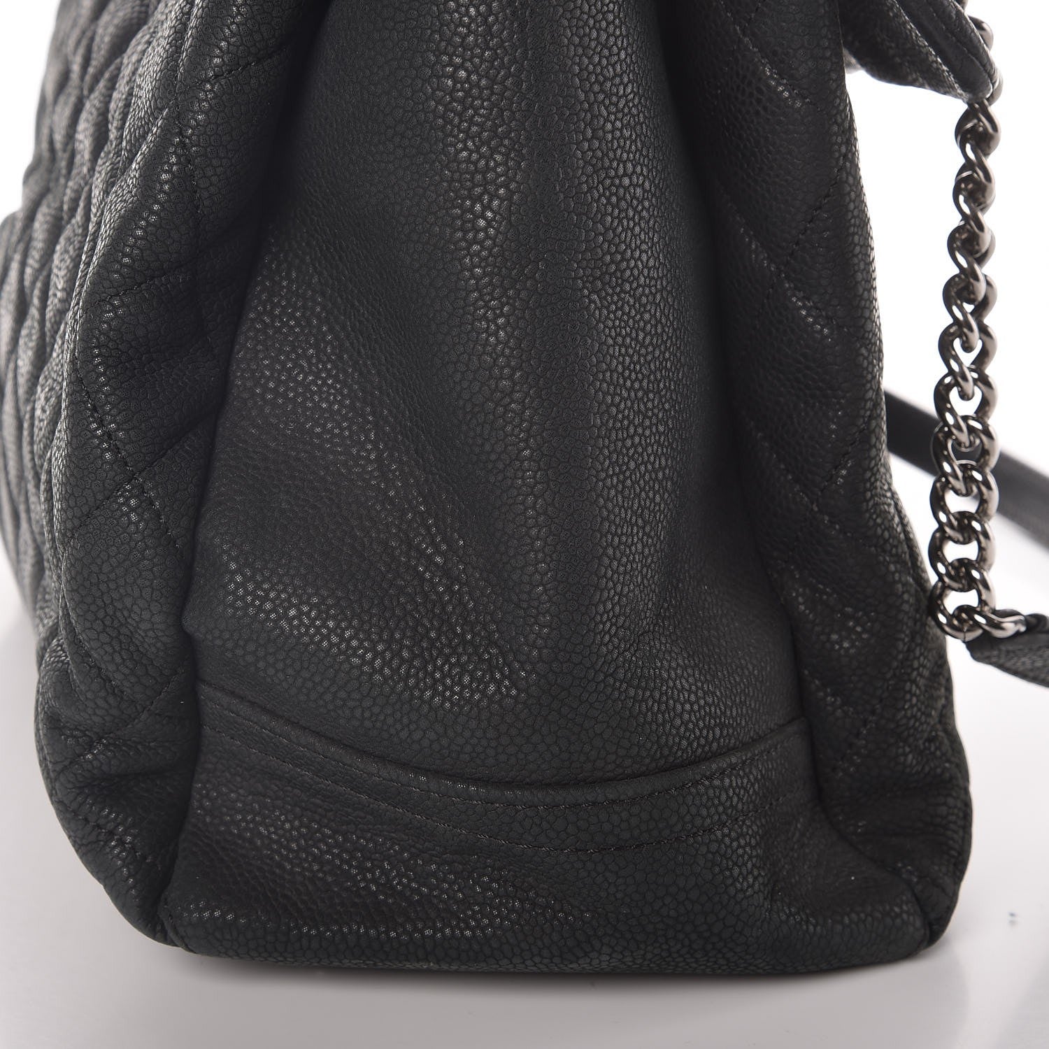 Chanel Iridescent Caviar Medium Lady Pearly Flap Black 12 of 13