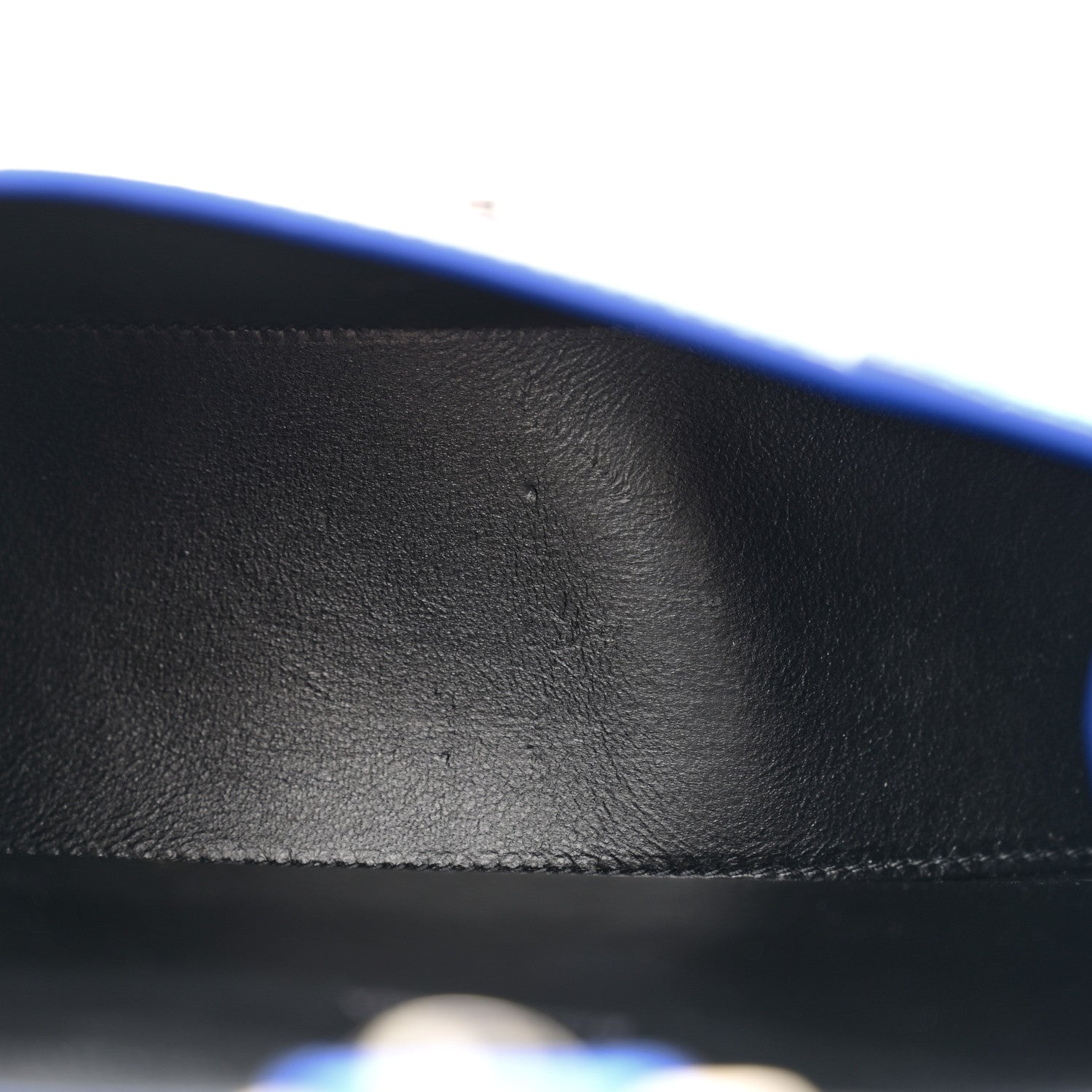 Balenciaga Metallic Shiny Calfskin Crocodile Embossed Hourglass Top Handle Bag XS Royal Blue 5 of 13