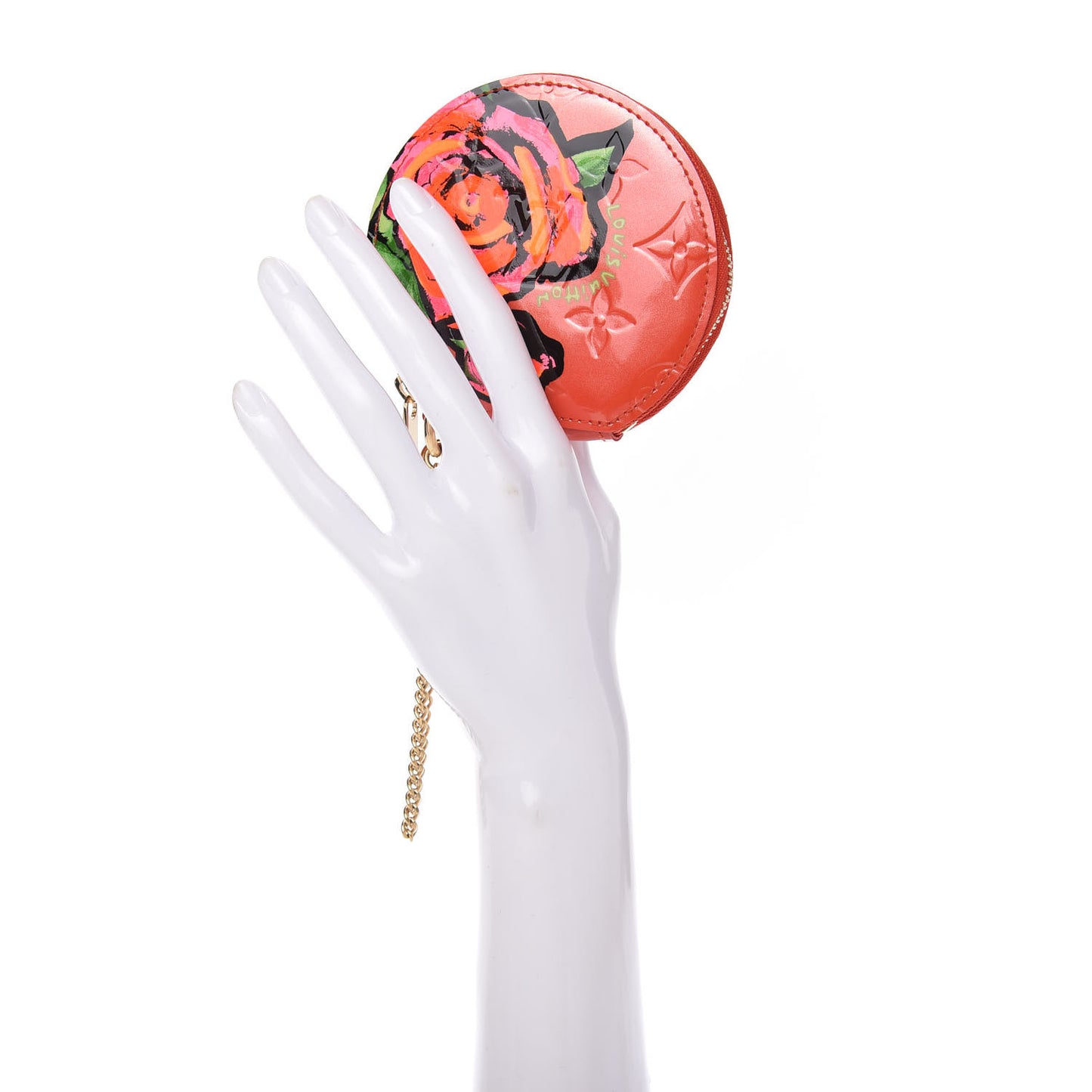 Vernis Roses Chapeau Coin Purse Orange Sunset