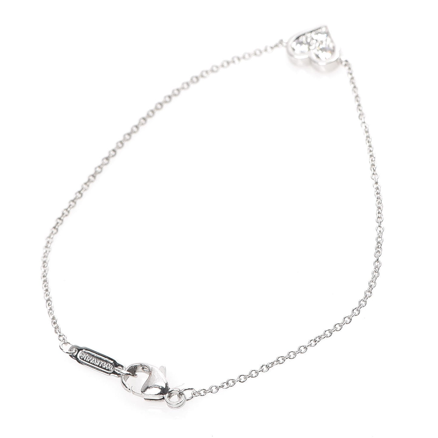 Platinum Diamond Hearts Bracelet
