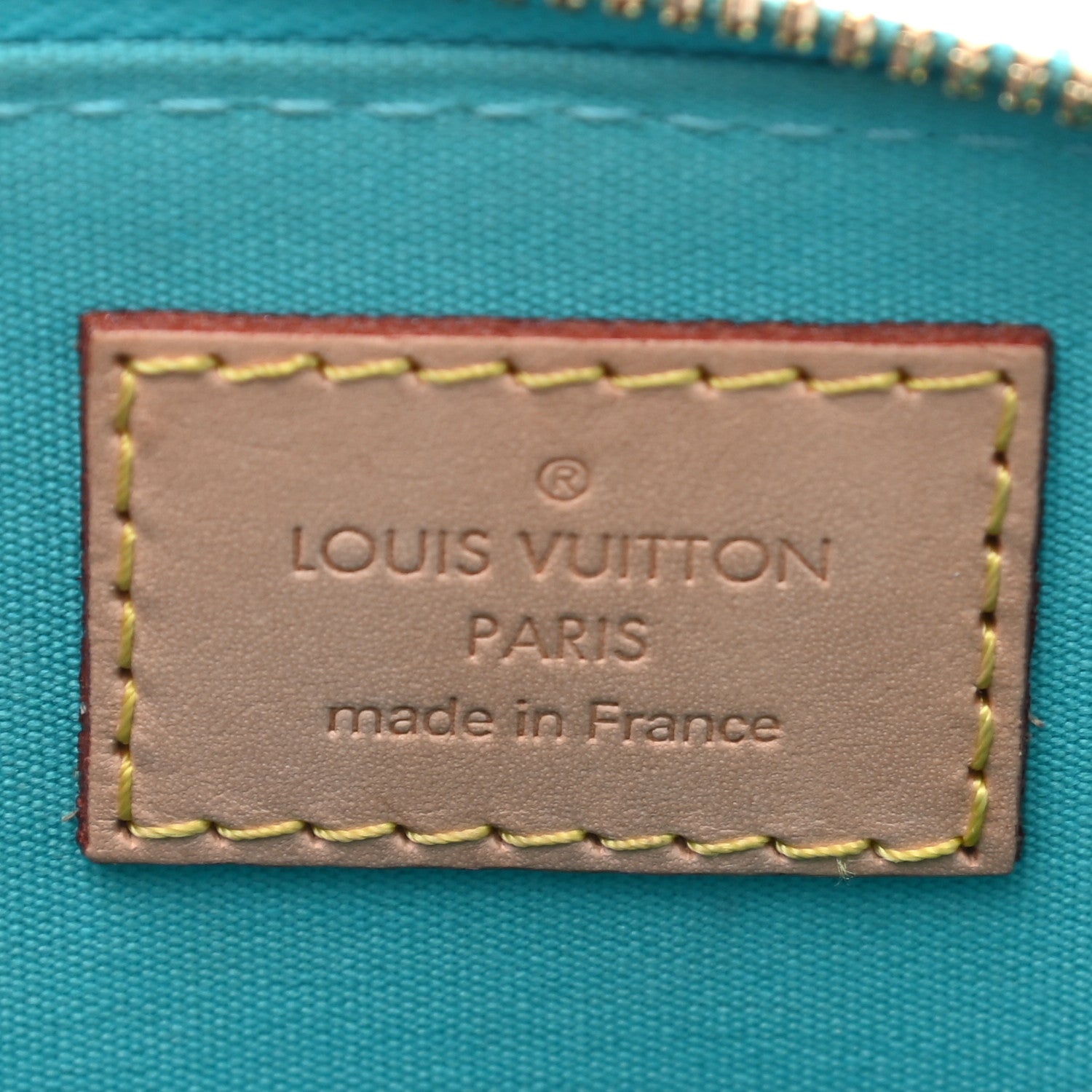 Louis Vuitton Vernis Alma BB Blue Lagon 8 of 15