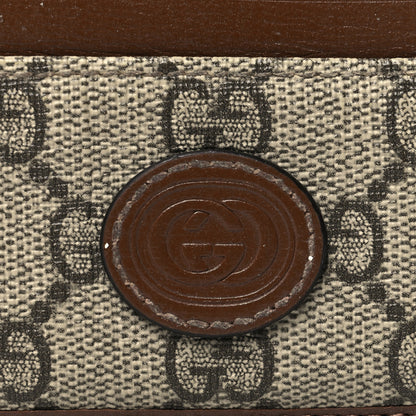 Gucci GG Supreme Monogram Azalea Calfskin Retro Interlocking G Card Holder Beige Ebony Brown Sugar 7 of 10