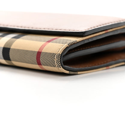 Burberry Calfskin Horseferry Check Henley Wallet On Chain Tan 8 of 13