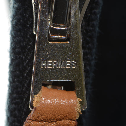 Hermes Canvas Striped Cannes MM Beach Tote Blanc Black White 12 of 13