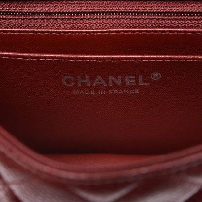 Chanel Caviar Quilted Mini Rectangular Flap Dark Red 6 of 8