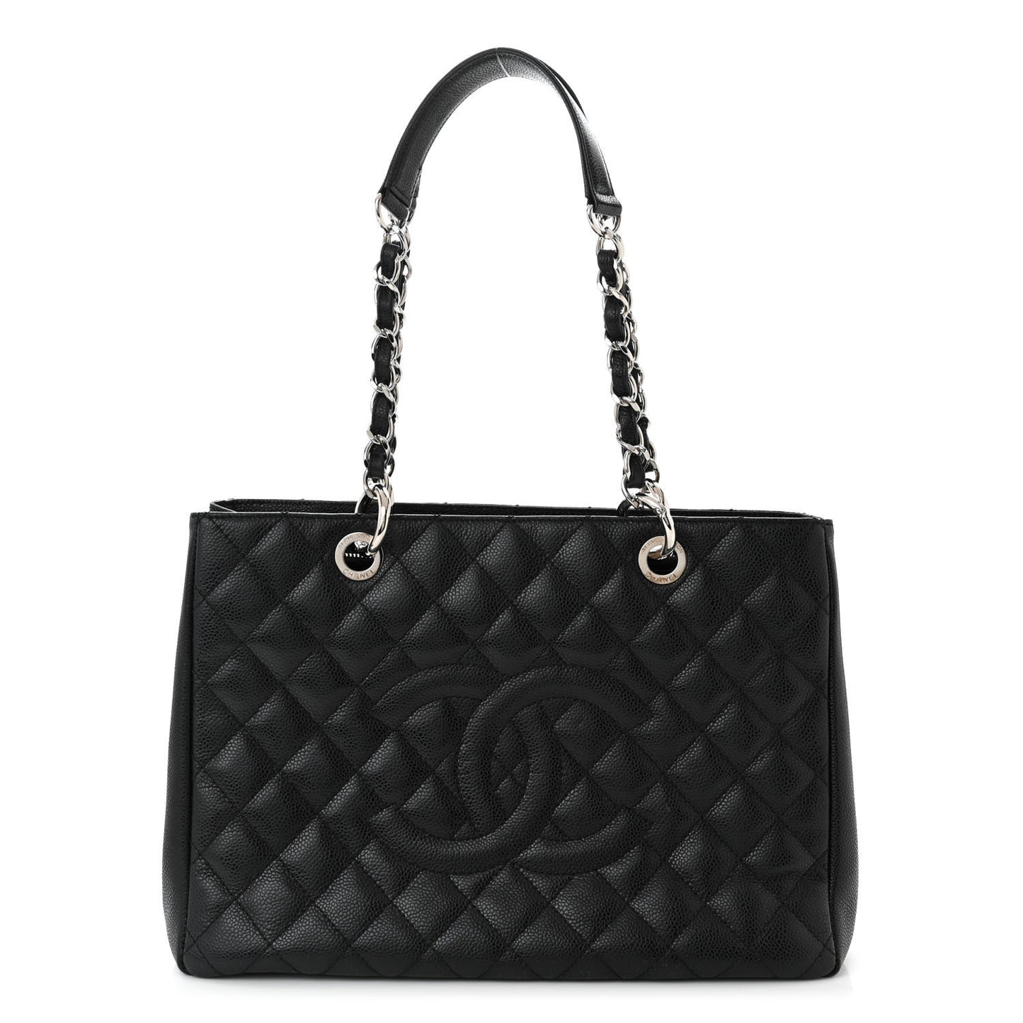 Caviar Quilted Grand Shopping Tote GST Black