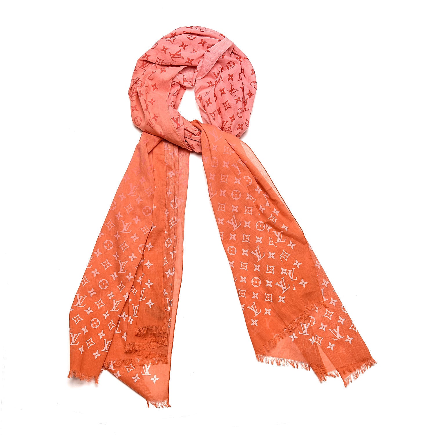 Louis Vuitton Cotton Monogram Sunrise Shawl Sunset 1 of 4