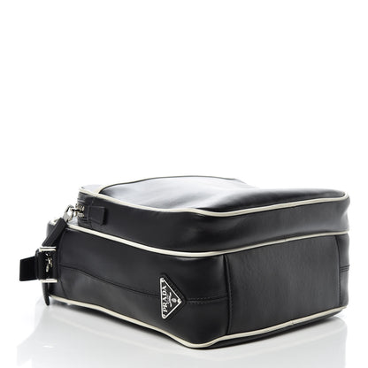 Prada Vitello Bi-Color Crossbody Black Talco 4 of 14