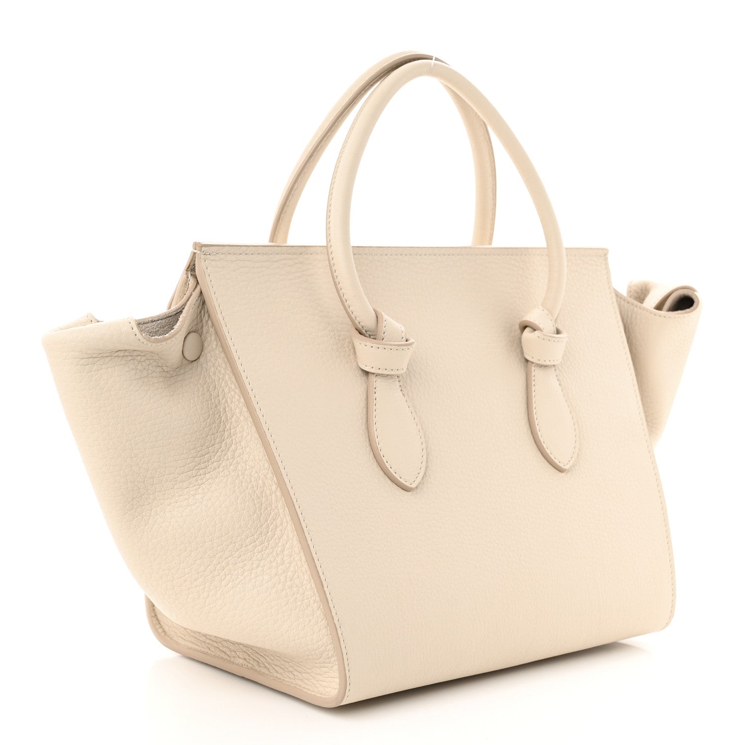Celine Crisped Calfskin Mini Tie Knot Tote Chalk 3 of 11