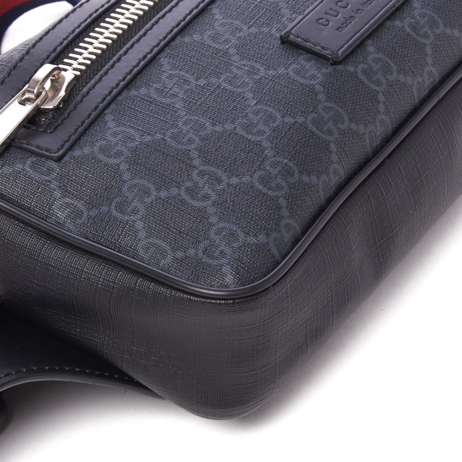Gucci Soft GG Supreme Monogram Web Belt Bag Black Grey 5 of 8