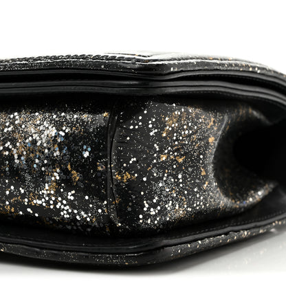 Chanel Glitter Glazed Calfskin Medium Boy Flap Black 10 of 15