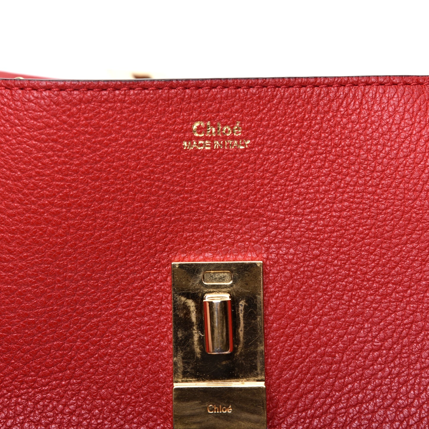Grained Lambskin Mini Drew Shoulder Bag Plaid Red