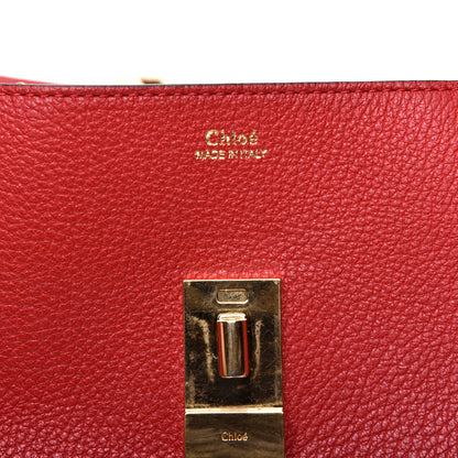 Chloe Grained Lambskin Mini Drew Shoulder Bag Plaid Red 8 of 9