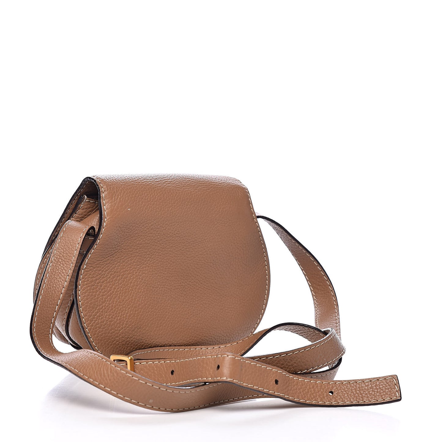 Calfskin Mini Marcie Round Crossbody Bag Nut