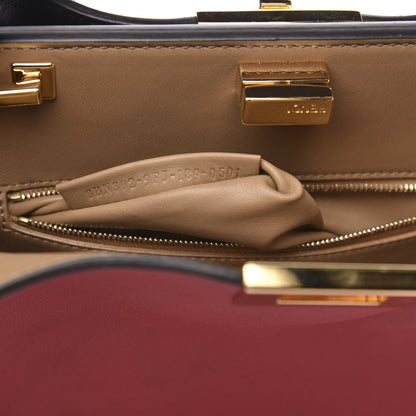 Fendi Vitello Tahiti Burro Bi-Color Medium Peekaboo Iconic Essentially Satchel Fragola Orzo 9 of 10