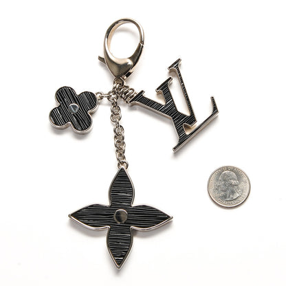 Louis Vuitton Fleur d'Epi Bag Charm Black 3 of 5