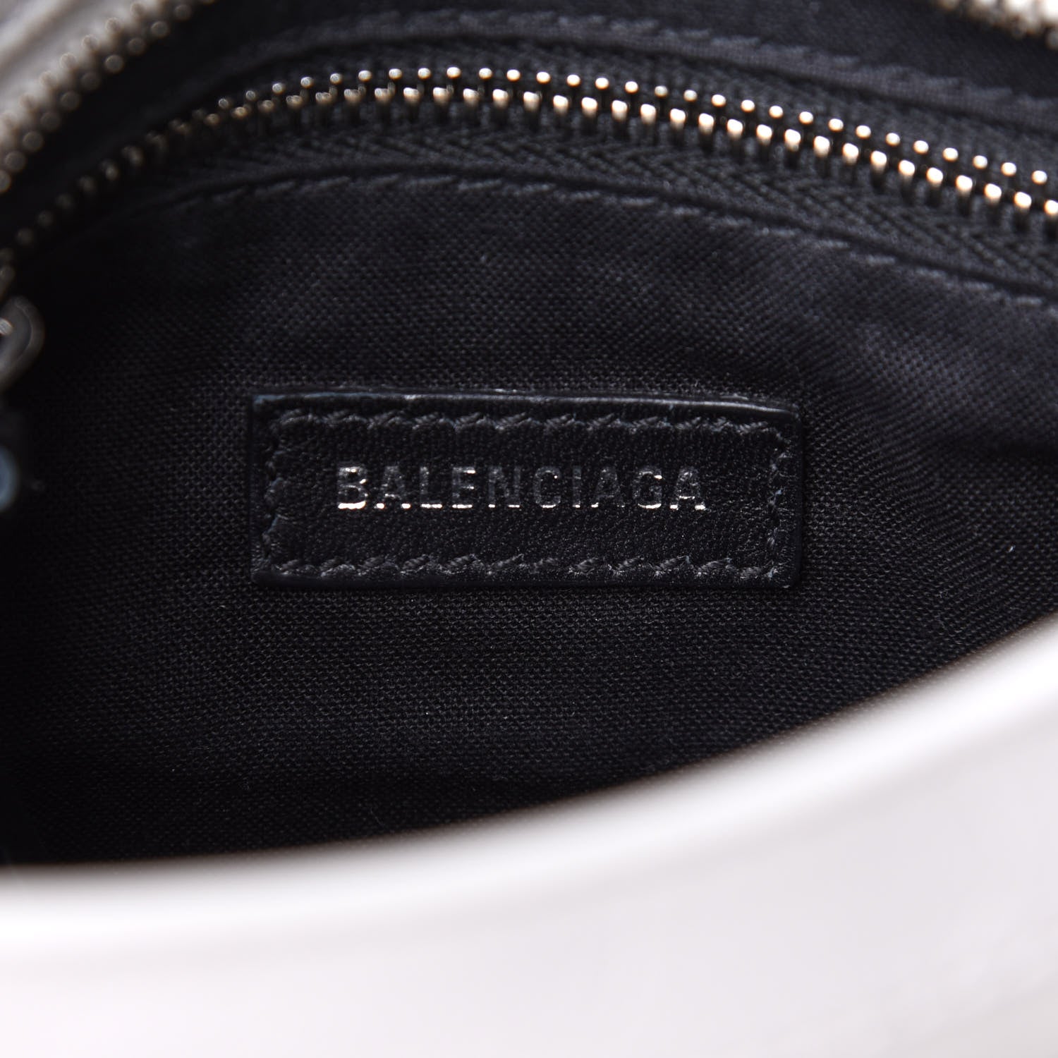 Balenciaga Matte Supple Lambskin Crocodile Embossed Classic Silver Hardware Mini City White 6 of 10