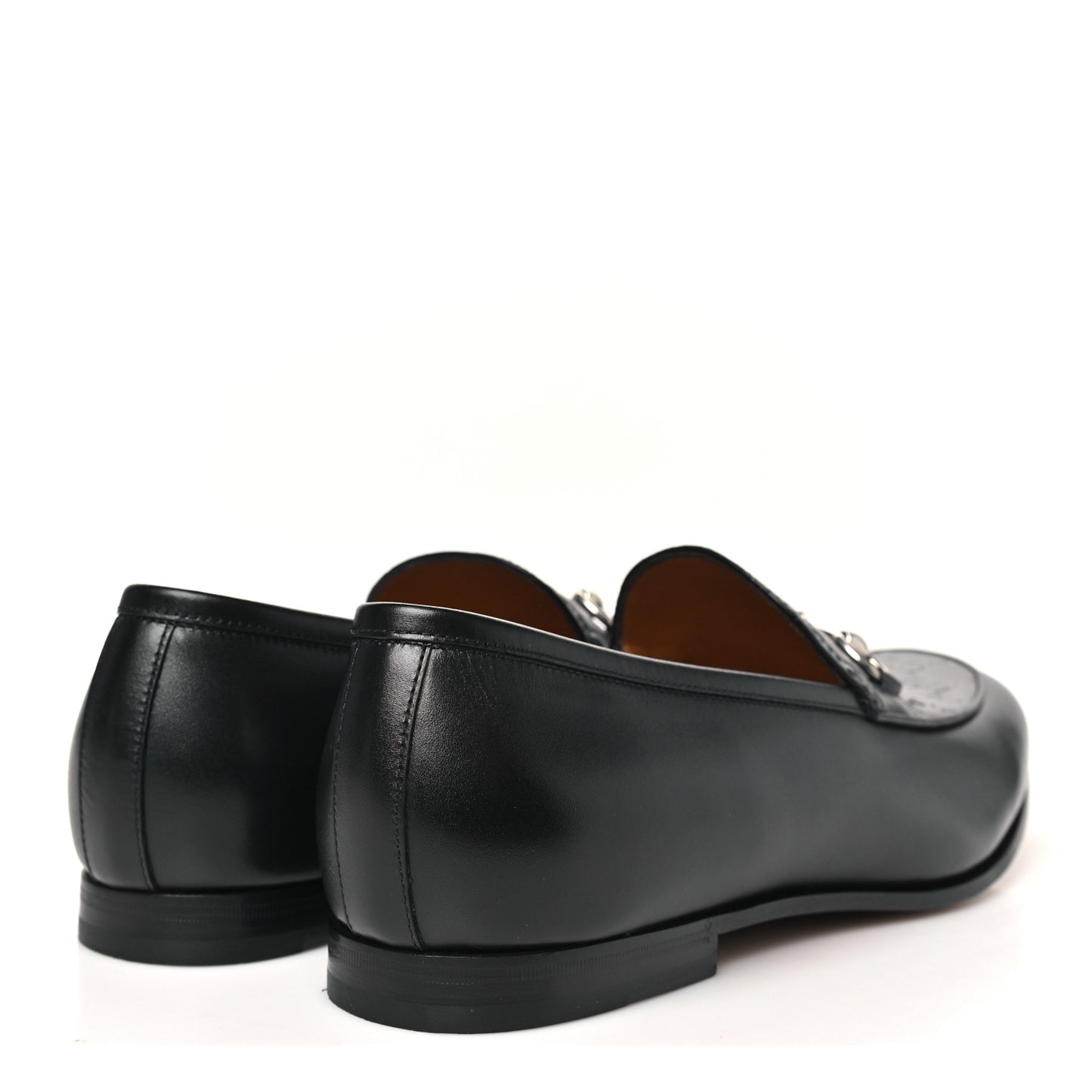 Guccissima Real Betis Glamour Calfskin Mens Jordy Horsebit Loafers 11 Black
