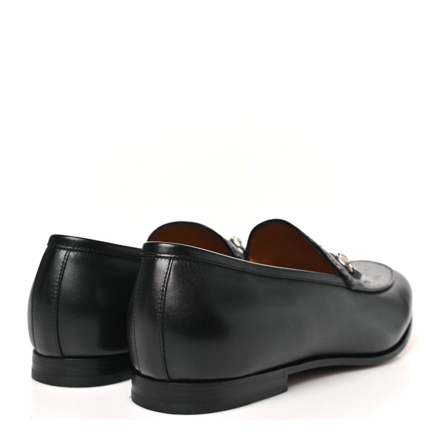 Gucci Guccissima Real Betis Glamour Calfskin Mens Jordy Horsebit Loafers 11 Black 5 of 10