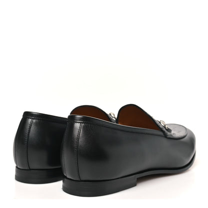 Gucci Guccissima Real Betis Glamour Calfskin Mens Jordy Horsebit Loafers 11 Black 5 of 10