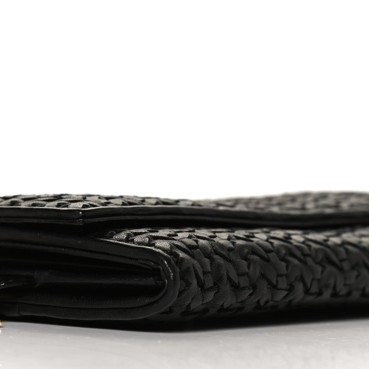 Woven Lady Dior Rendezvous Wallet On Chain Black