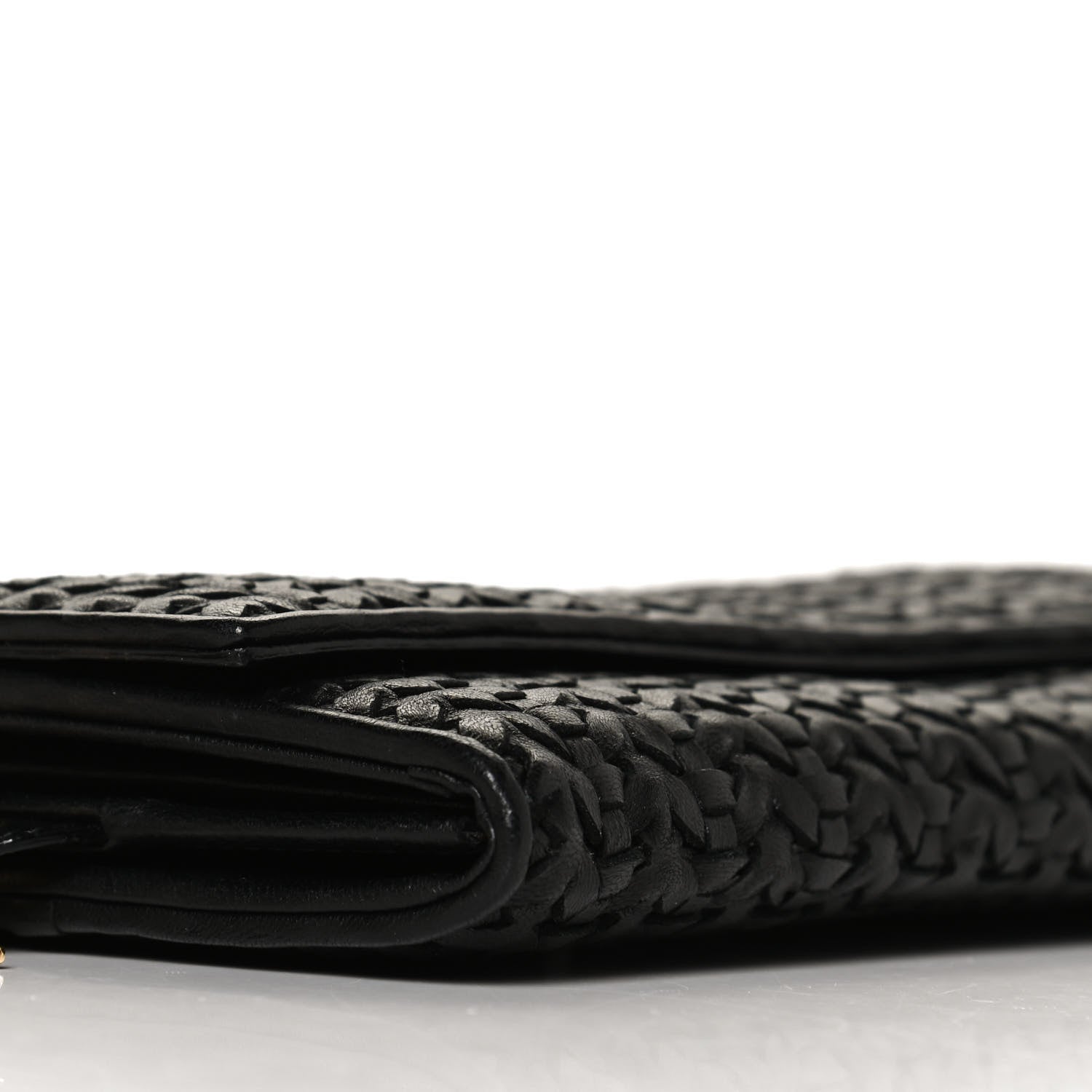 Christian Dior Woven Lady Dior Rendezvous Wallet On Chain Black 7 of 10