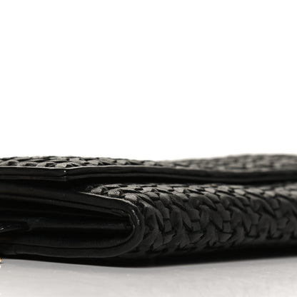 Christian Dior Woven Lady Dior Rendezvous Wallet On Chain Black 7 of 10