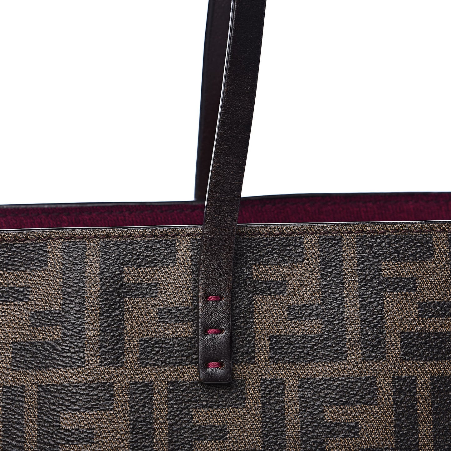 Zucca Spalmati Medium Roll Tote Tobacco Fuxia