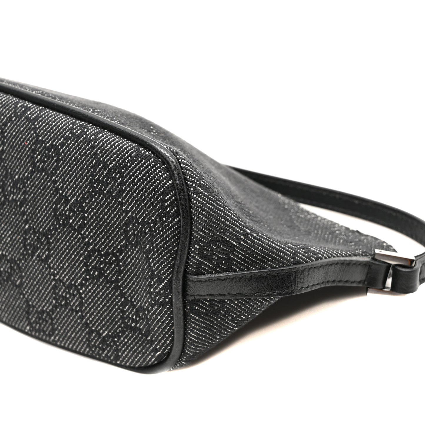 Denim Monogram Boat Pochette Black