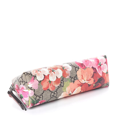 Gucci GG Supreme Monogram Blooms Small Pouch Cosmetic Case Beige Multicolor Dry Rose 4 of 11