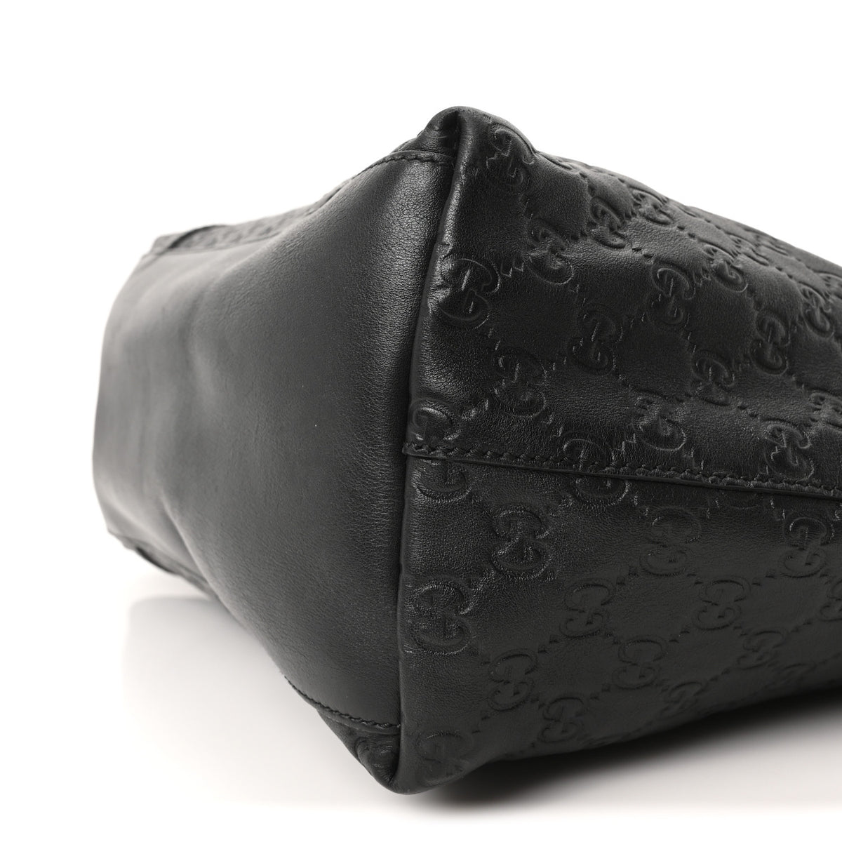 Gucci Guccissima Large GG Charm Convertible Dome Satchel Black 10 of 10