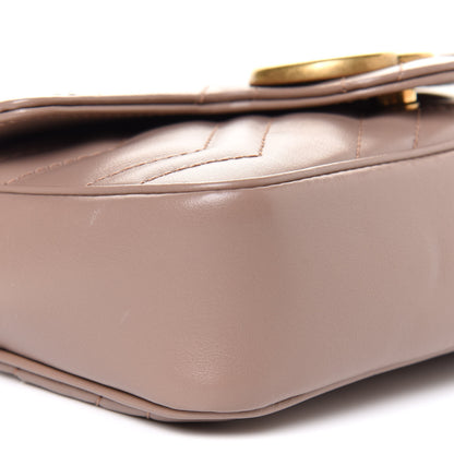 Gucci Calfskin Matelasse Super Mini GG Marmont Shoulder Bag Porcelain Rose 8 of 10