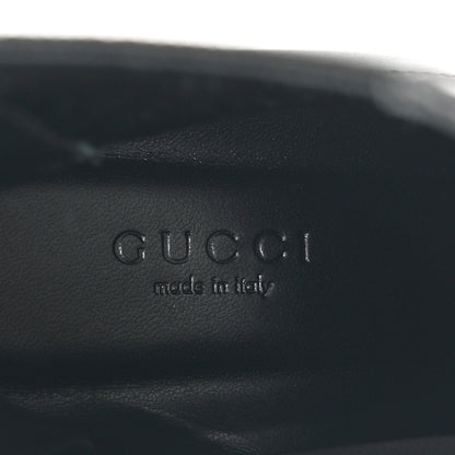 Gucci New Waxed Calfskin Chain Square Toe Boots 35.5 Black 7 of 10