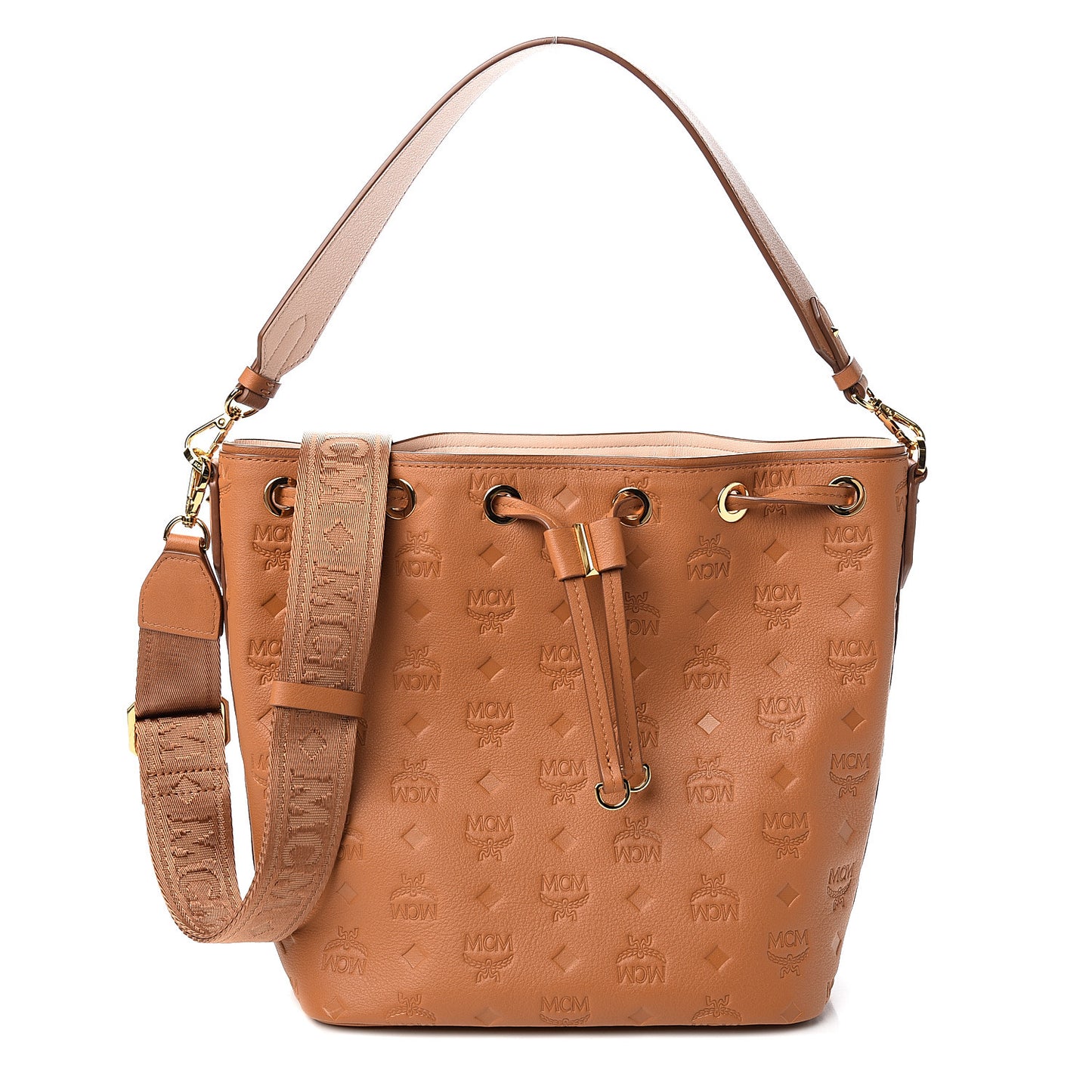 Calfskin Ottomar Essential Drawstring Bag Cognac