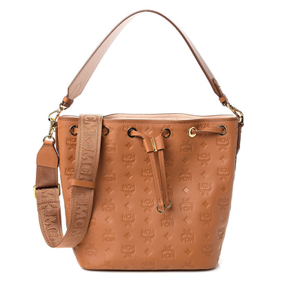 MCM Calfskin Ottomar Essential Drawstring Bag Cognac 1 of 9