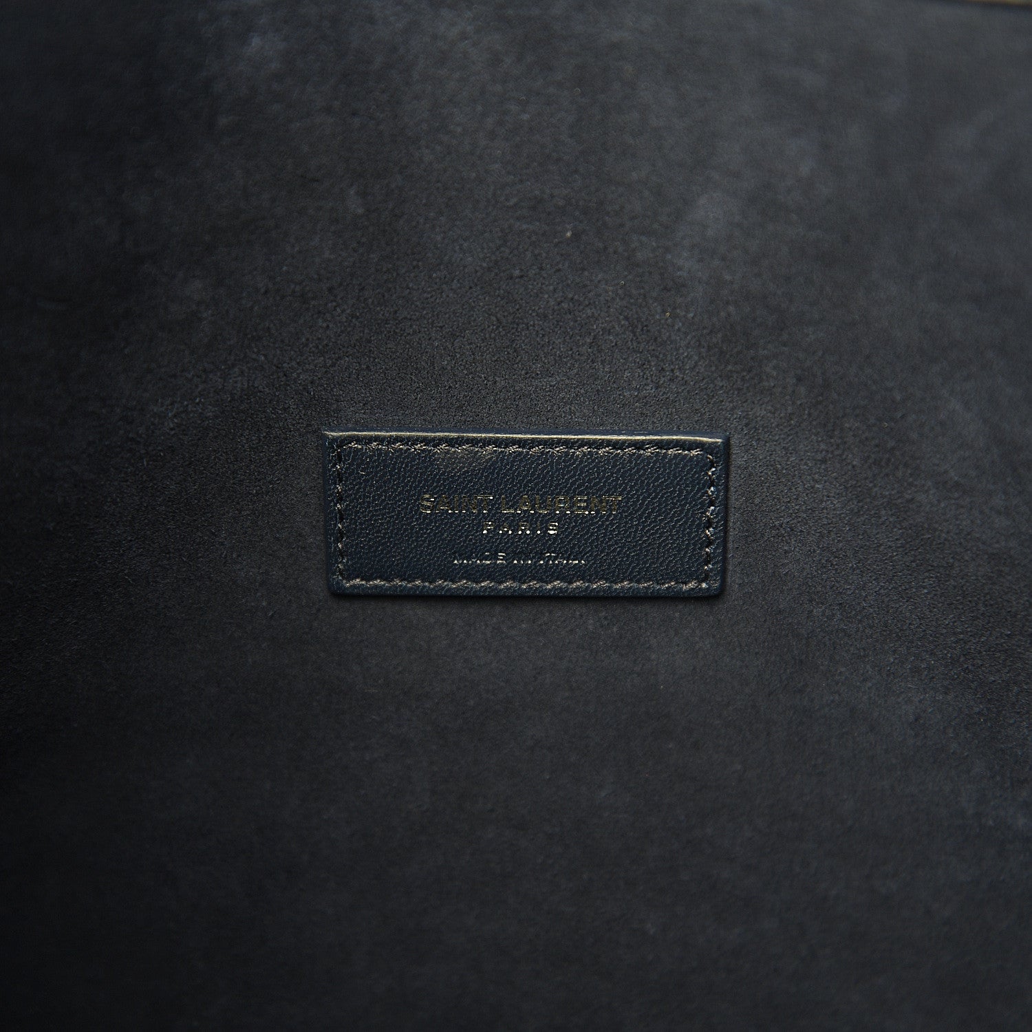 Saint Laurent Calfskin Crocodile Embossed Small Supple Sac de Jour Navy 5 of 8