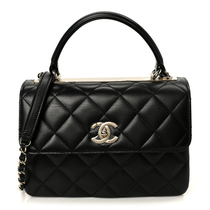 Chanel Lambskin Quilted Small Trendy CC Dual Handle Flap Bag Black 1 of 12