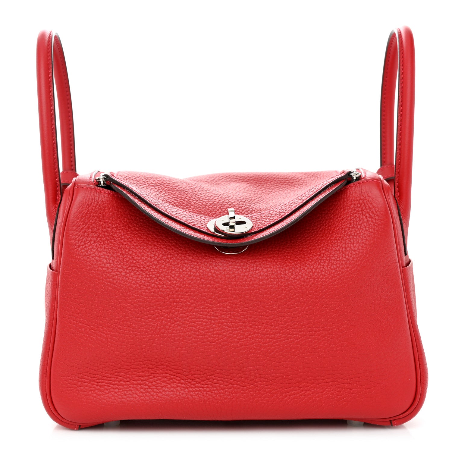Hermes Taurillon Clemence Lindy 26 Rouge Casaque 1 of 10