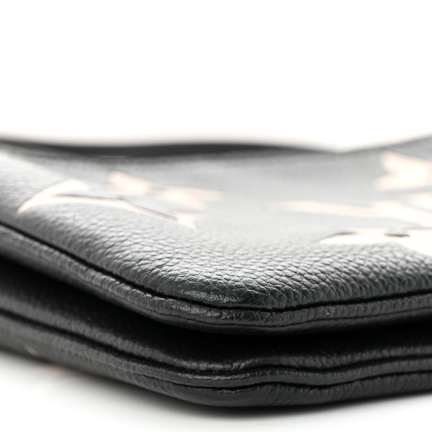 Empreinte Monogram Giant Double Zip Pochette Black Cream