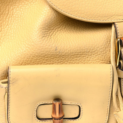 Gucci Calfskin Bamboo Medium Backpack Yellow 13 of 21