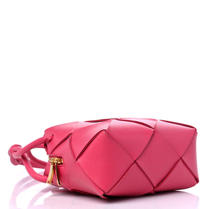Bottega Veneta Lambskin Maxi Intrecciato Mini Cassette Camera Bag Cranberry 4 of 10