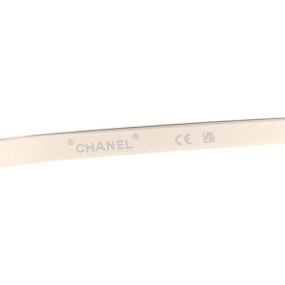 Chanel Metal Mirrored Crystal CC Oval Sunglasses 71559 Pink 5 of 8